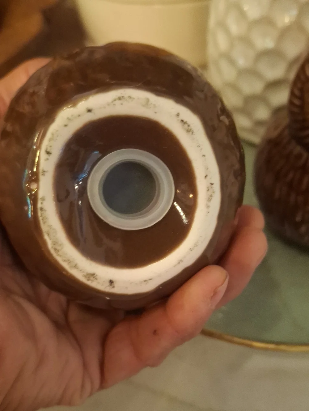 Brown Ceramic Owl Salt & Pepper Shakers